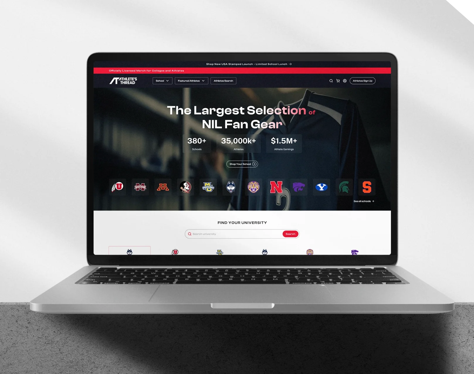 A high-volume athlete merchandise and commerce platform