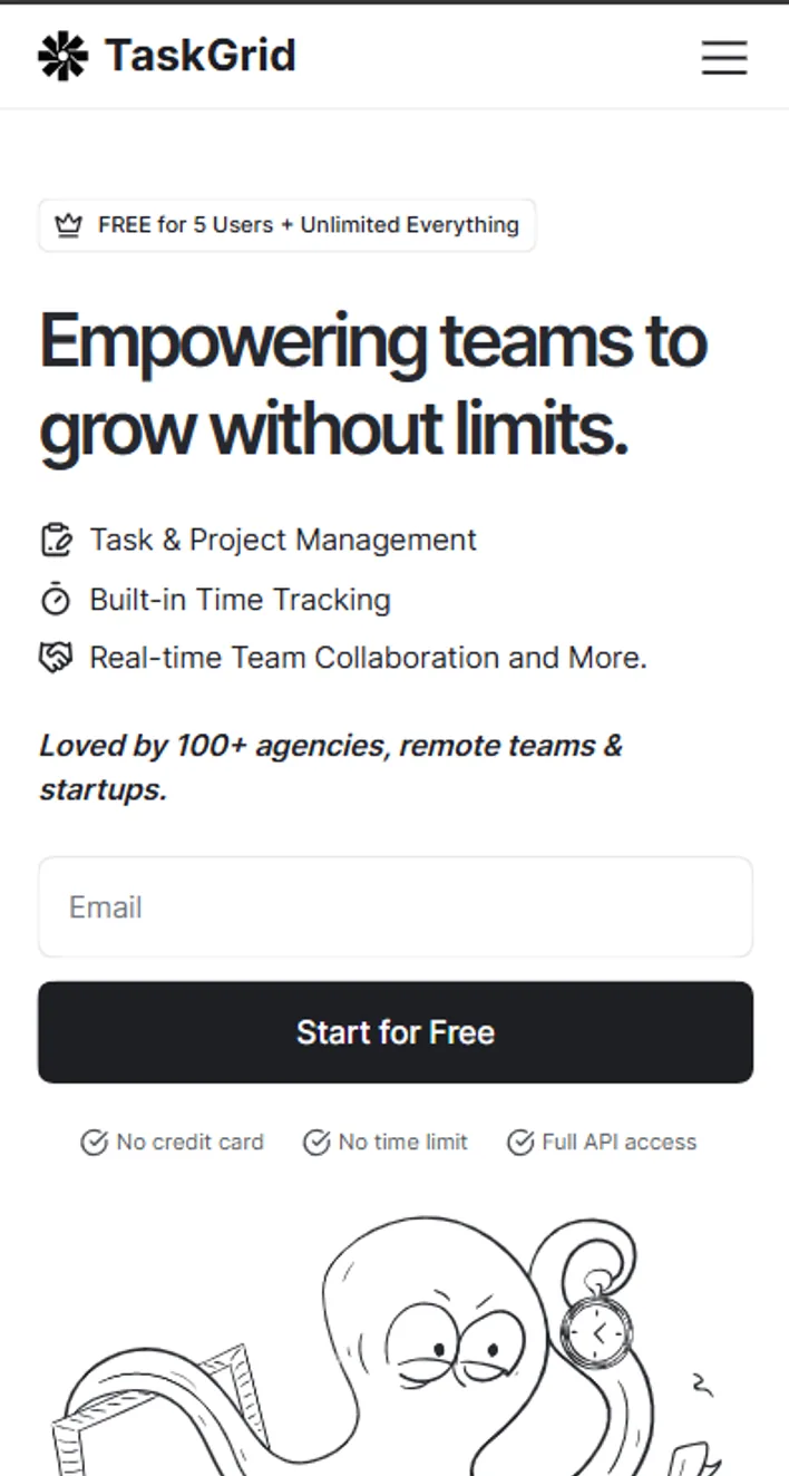 TaskGrid mobile preview