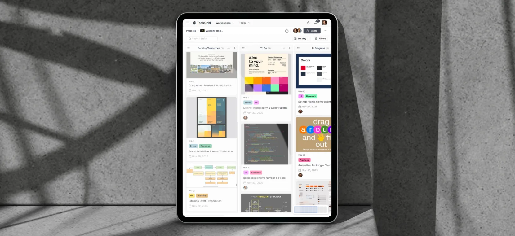 TaskGrid task details