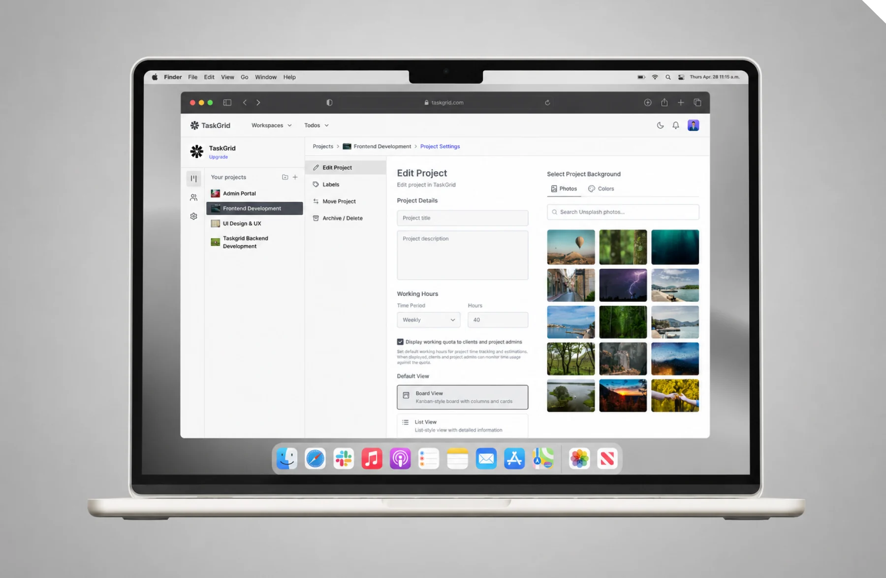 TaskGrid responsive layouts